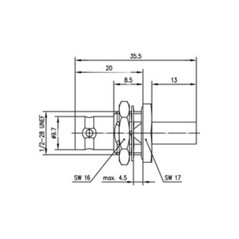 Telegärtner BNC Kabeleinbaubuchse 75 Ohm RG 59B/U(G2) 100023562