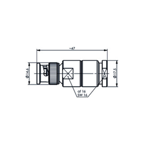 Telegärtner BNC Kabelstecker löt/schr. für RG213 100023344
