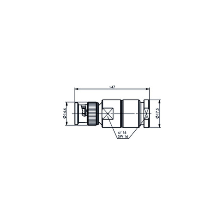 Telegärtner BNC Kabelstecker löt/schr. für RG213 100023344