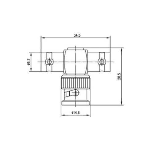 Telegärtner BNC T-Stück (F-M-F) 75 Ohm 100023610