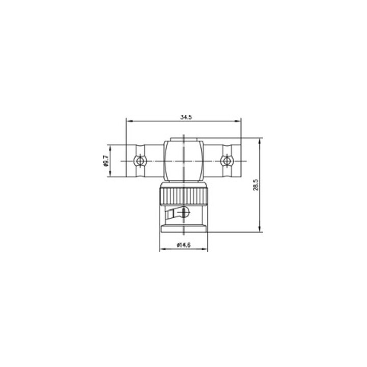 Telegärtner BNC T-Stück (F-M-F) 75 Ohm 100023610
