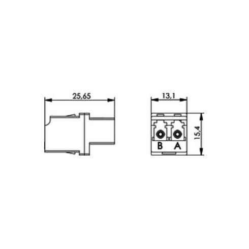 Telegärtner Durchführungskupplung LC-Duplex MM 100007145