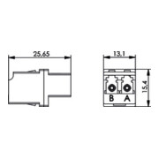 Telegärtner Durchführungskupplung LC-Duplex MM 100007145-5