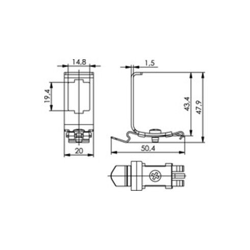 Telegärtner Hutschienenadapter 90/180 für AMJ/UMJ 100022668