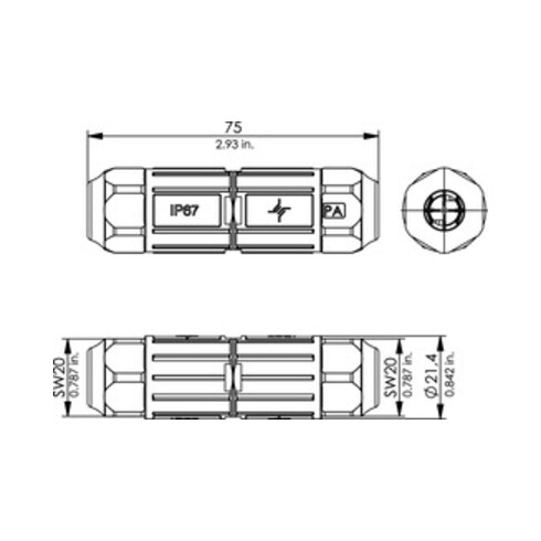 Telegärtner Kabelverbinder IP67 VM-Pro 8-8 Cl.FA 100007547