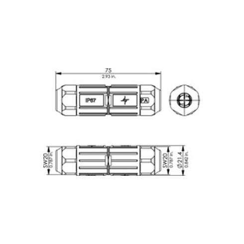 Telegärtner Kabelverbinder IP67 VM-Pro 8-8 Cl.FA 100007547