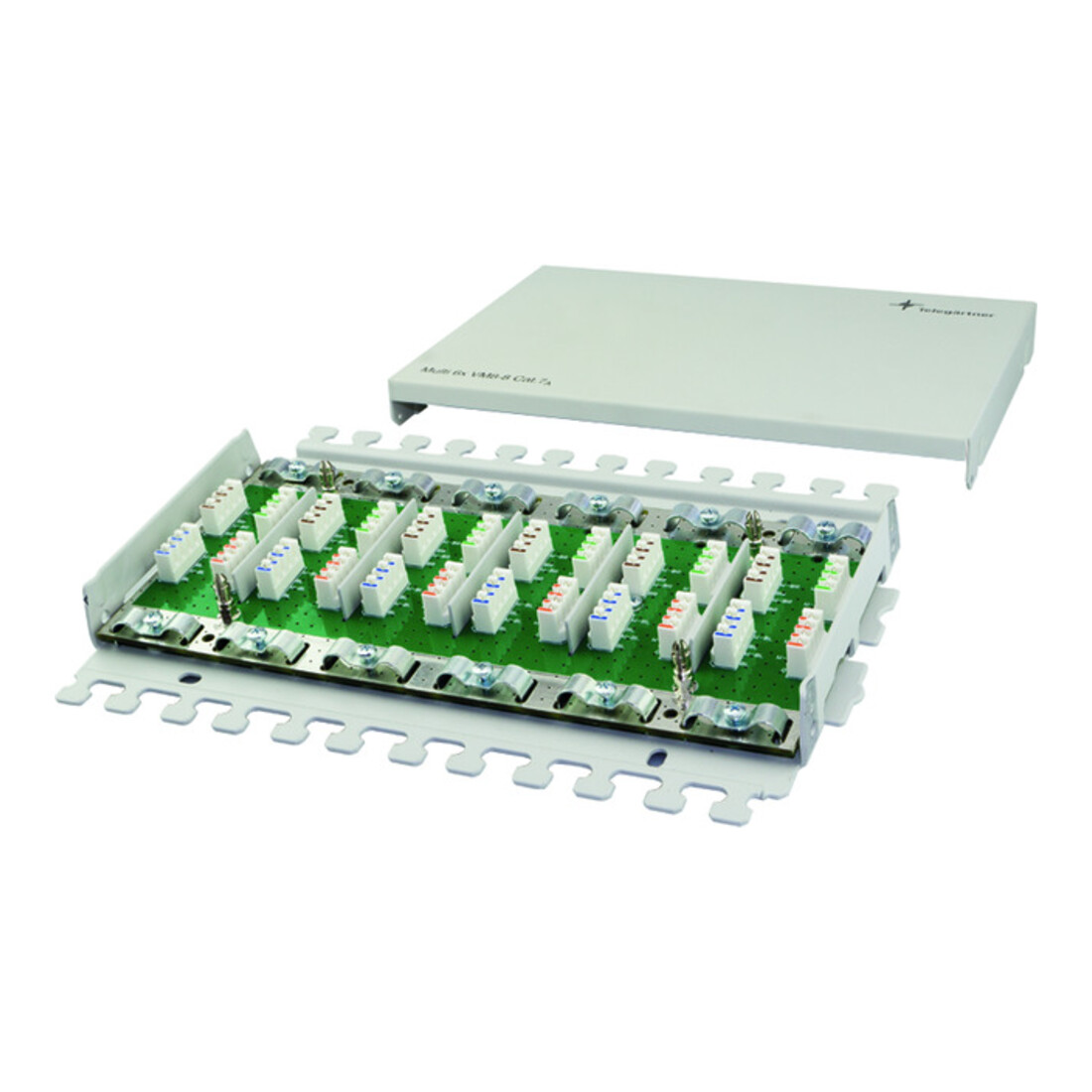 Telegärtner Kabelverbinder Multi 6x Cat.7, AP, RAL7035 100023275