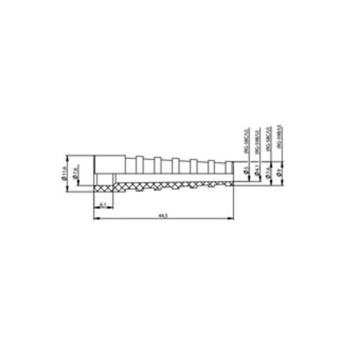 Telegärtner Knickschutztülle f.BNC-St.f.RG58, sw 100001193