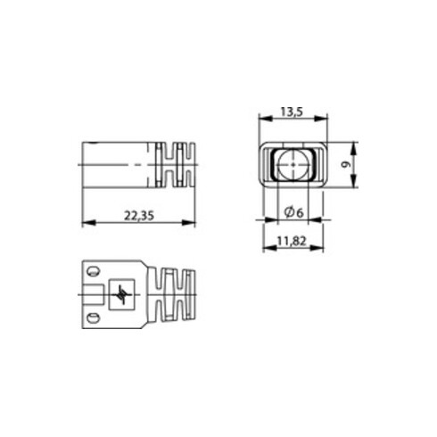 Telegärtner Knickschutztülle f.RJ45-Steck.ges, sw 100001166