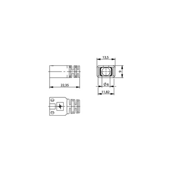 Telegärtner Knickschutztülle f.RJ45-Steck.ges, sw 100001166