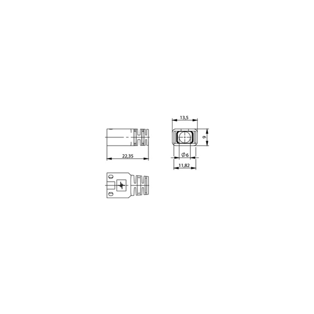 Telegärtner Knickschutztülle f.RJ45-Steck.ges, sw 100001166