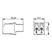 Telegärtner LC Duplex Kupplung MM Phosphorbronzehülse 100007151-5