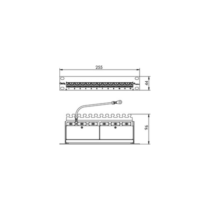 Telegärtner Mini PatchPanel Cat.6A MPP12-HS K 100007002