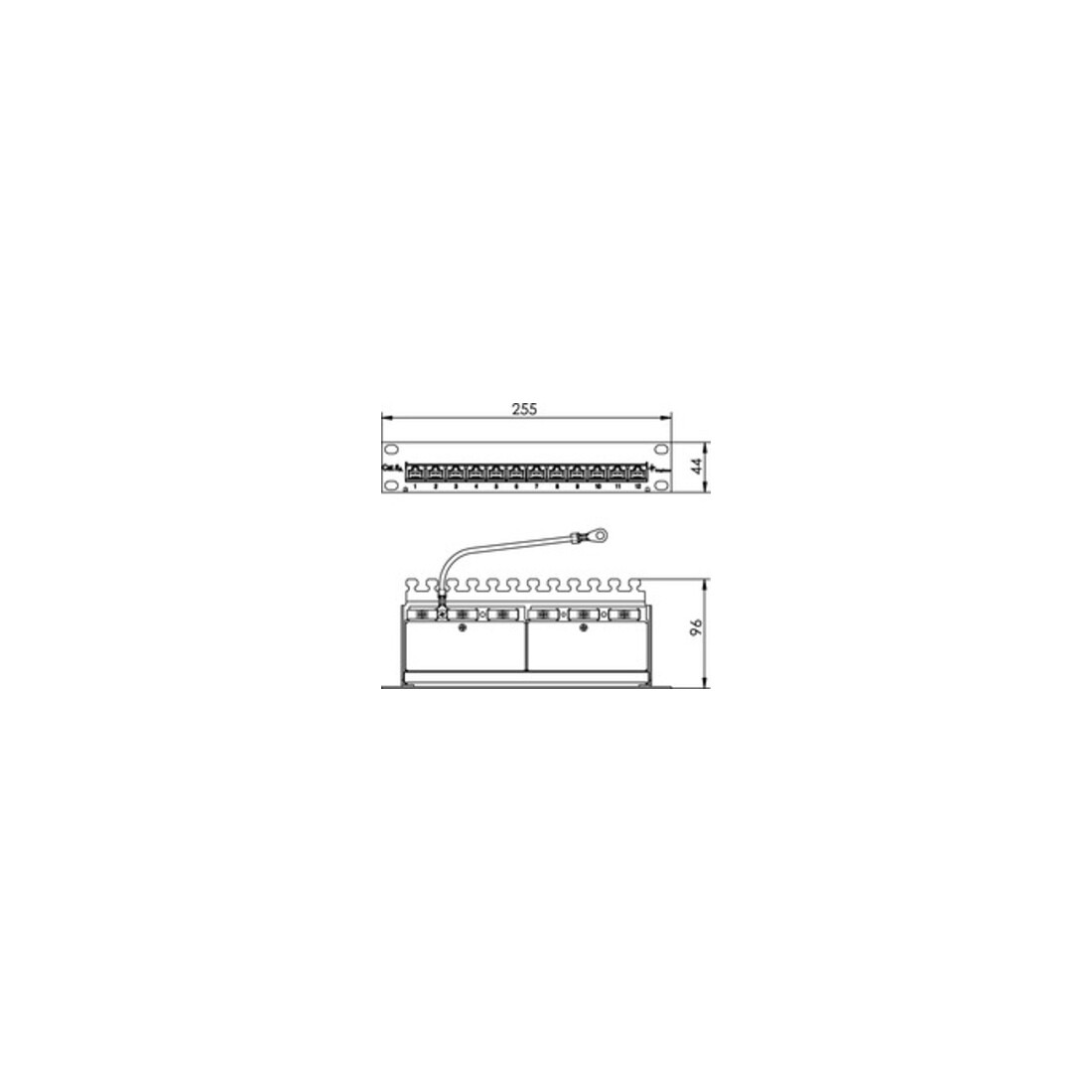 Telegärtner Mini PatchPanel Cat.6A MPP12-HS K 100007002