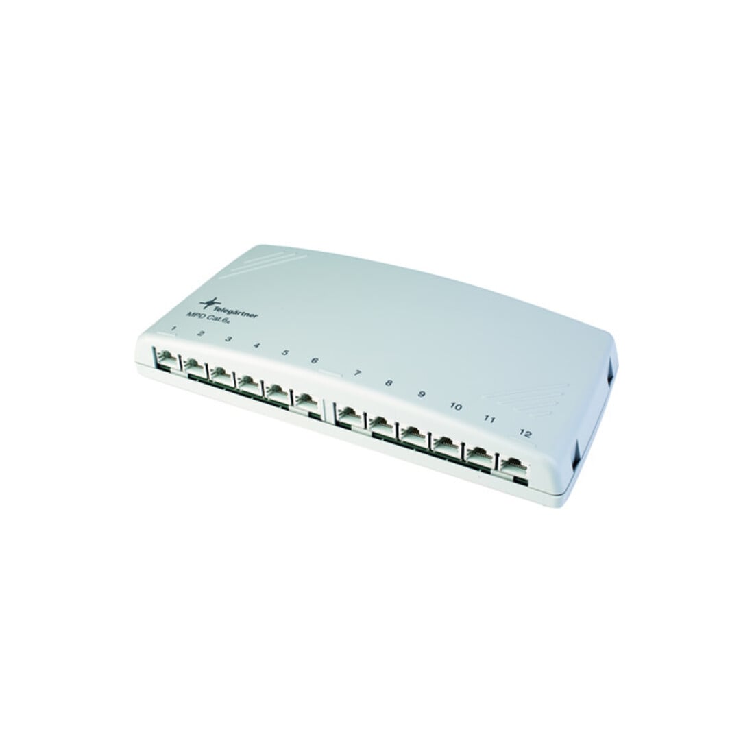 Telegärtner Mini-Verteiler Cat6A MPD12-HS RAL7035 100006998