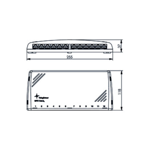 Telegärtner Mini-Verteiler Cat6A MPD12-HS RAL7035 100006998
