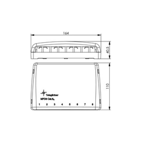 Telegärtner Mini-Verteiler leer MPD8 apws TH35 100021392