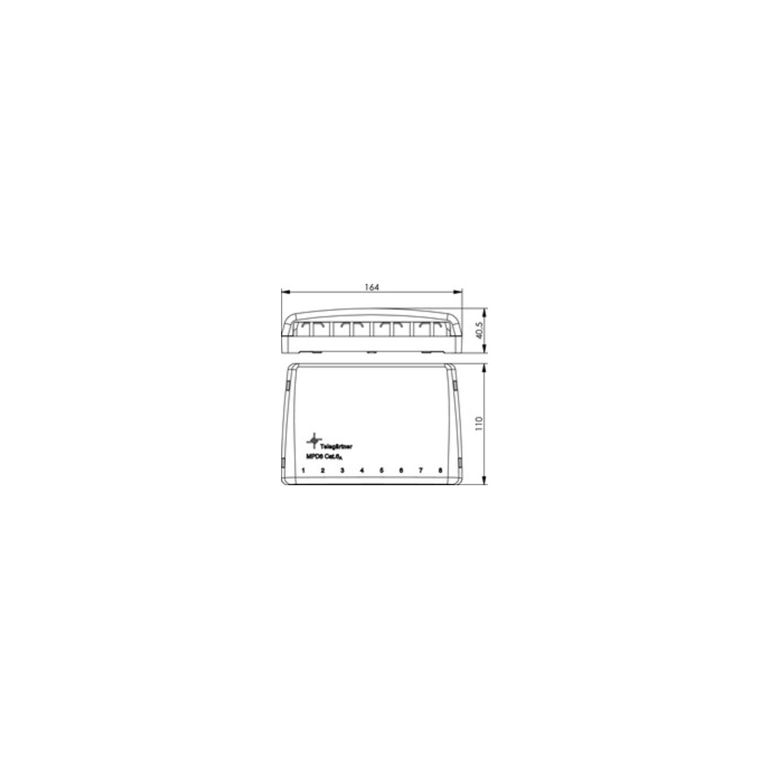 Telegärtner Mini-Verteiler leer MPD8 apws TH35 100021392