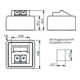 Telegärtner Modul-Aufnahme AP 80x80 2fach aws leer 100021382-2