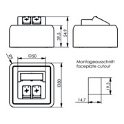 Telegärtner Modul-Aufnahme AP 80x80 2fach aws leer 100021382-2