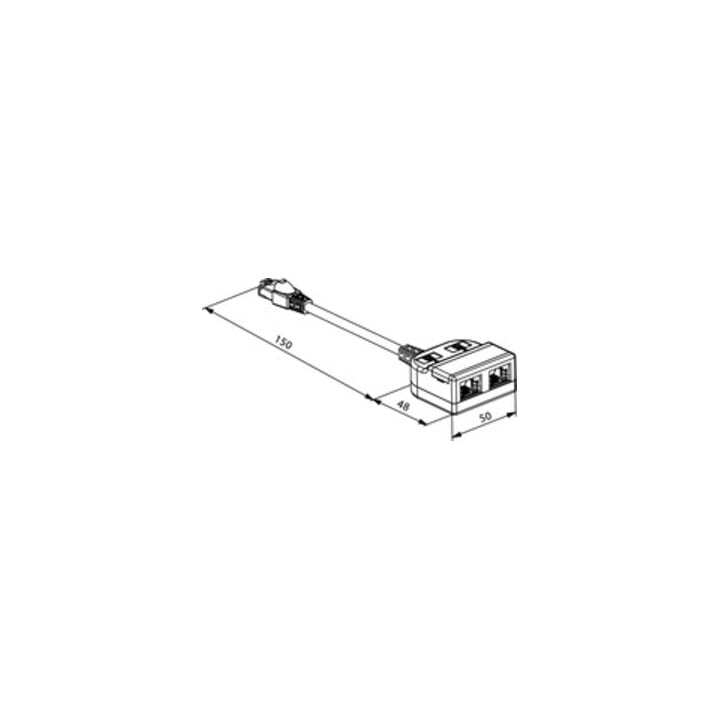 Telegärtner Modular-T-Adapter 2x10/100BT/geschirmt 100023150