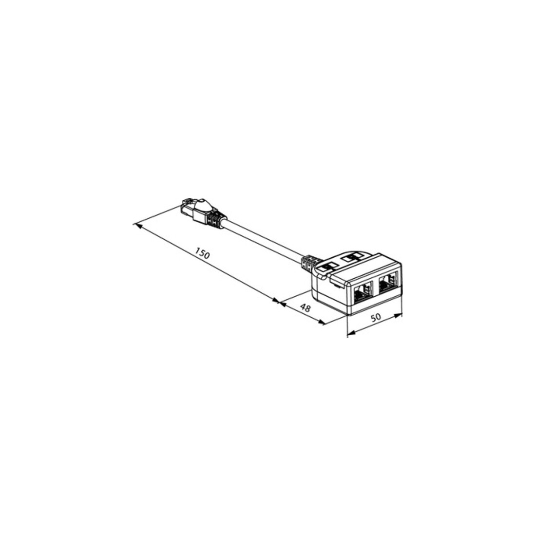 Telegärtner Modular-T-Adapter 2xTR/geschirmt 100023152
