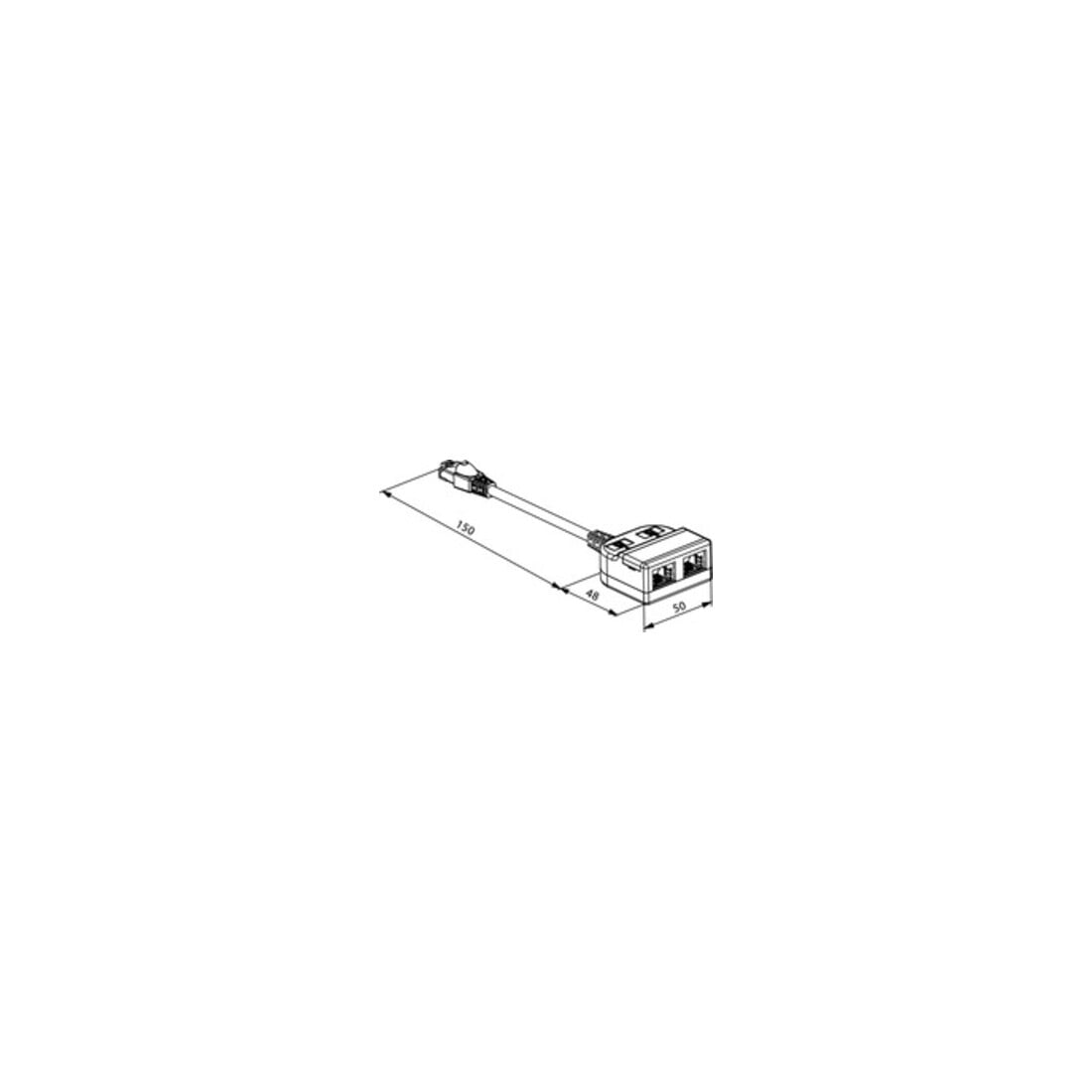 Telegärtner Modular-T-Adapter 2xTR/geschirmt 100023152