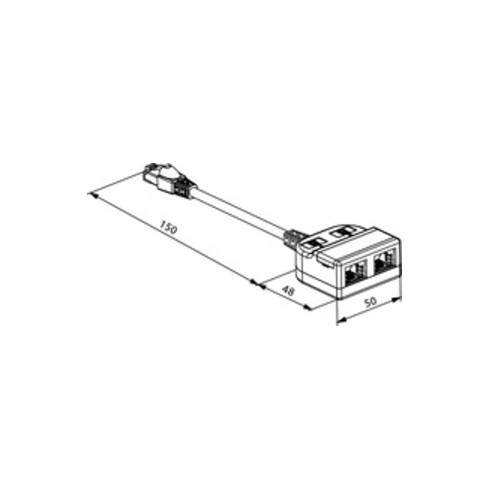 Telegärtner Modular-T-Adapter 2xTR/geschirmt 100023152
