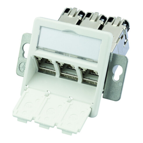 Telegärtner Modulaufn. AMJ-S 3fach T568A UP/50flexCat6A 100022966