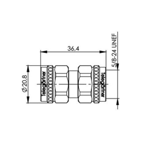 Telegärtner N-Kupplung (M-M) 50Ohm UG-57/U 100024149