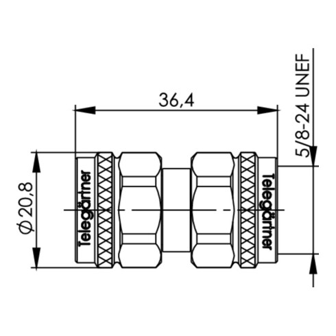 Telegärtner N-Kupplung (M-M) 50Ohm UG-57/U 100024149