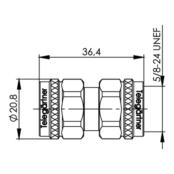 Telegärtner N-Kupplung (M-M) 50Ohm UG-57/U 100024149