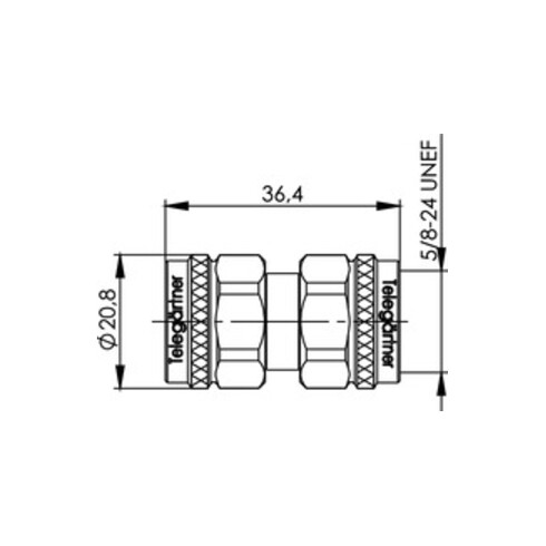 Telegärtner N-Kupplung (M-M) 50Ohm UG-57/U 100024149