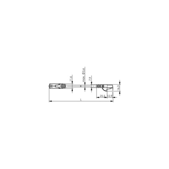 Telegärtner Patchkabel Cat5 0,5m gr U/UTP,PVC 100008184