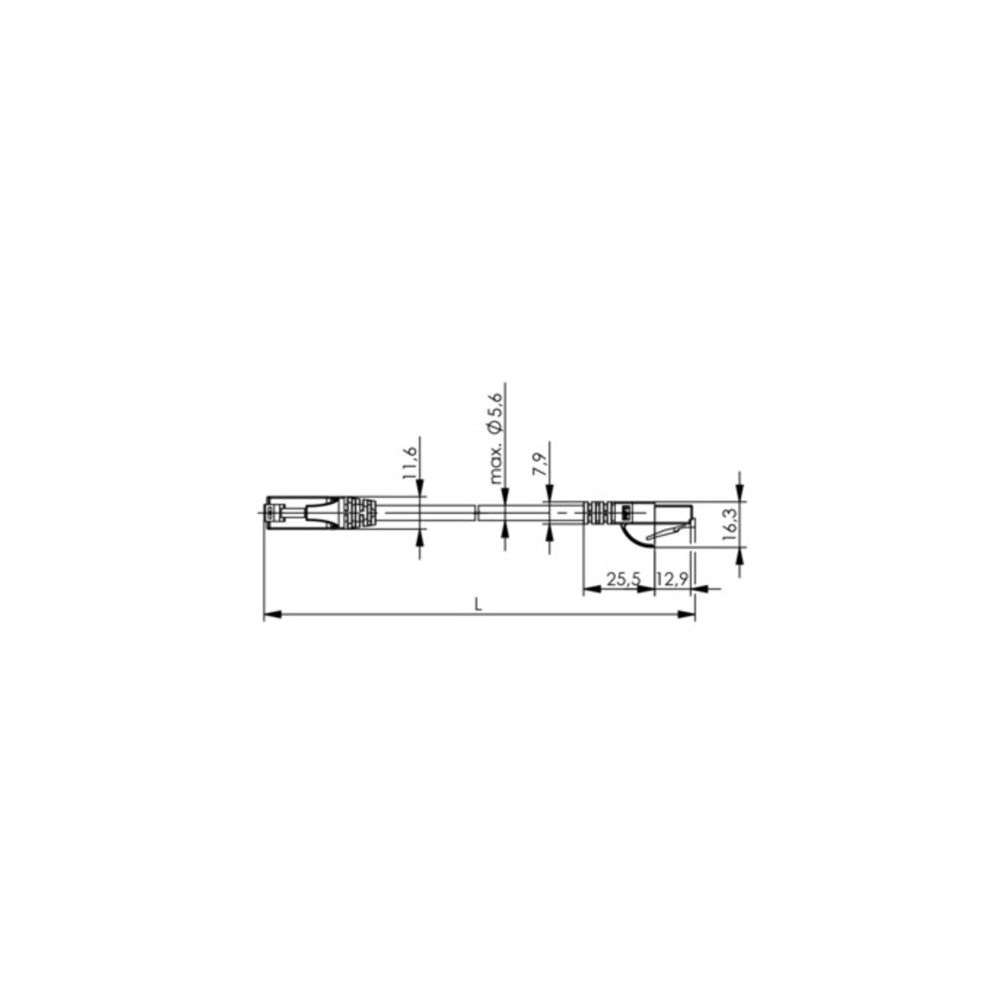 Telegärtner Patchkabel Cat5 0,5m gr U/UTP,PVC 100008184