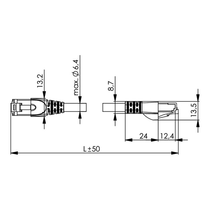 Telegärtner Patchkabel Cat7 10m S/FTP PVC grün