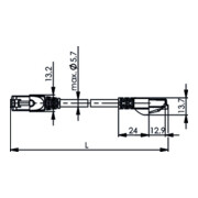 Telegärtner Patchkabel F/UTP 5E gr 10,0m HF 100009080-2