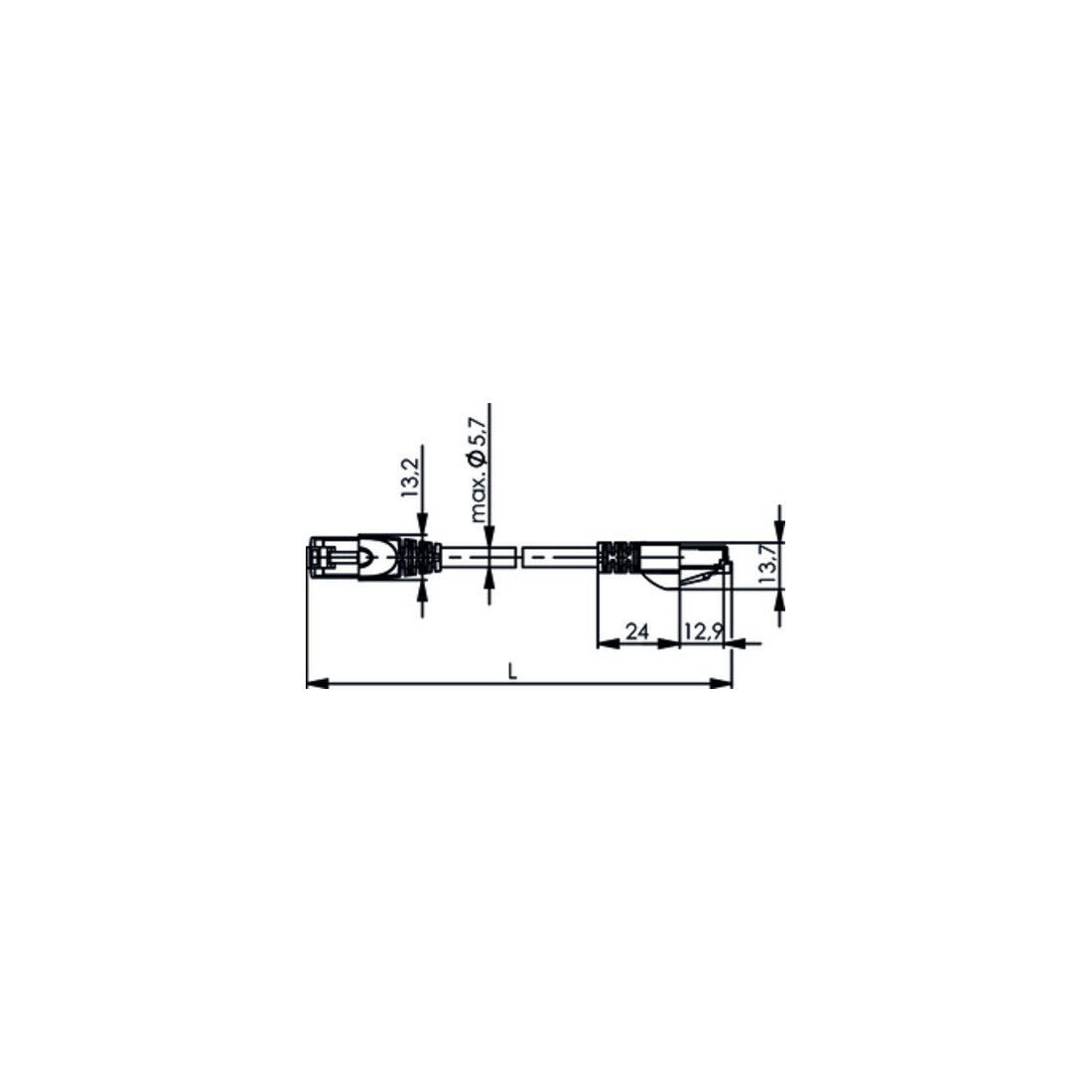 Telegärtner Patchkabel F/UTP 5E gr 10,0m HF 100009080