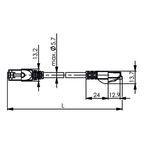 Telegärtner Patchkabel F/UTP 5E gr 10,0m HF 100009080