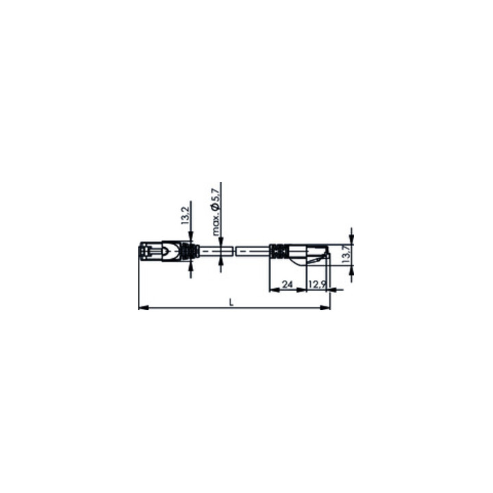 Telegärtner Patchkabel F/UTP 5E gr 10,0m HF 100009080