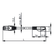 Telegärtner Patchkabel F/UTP 5E gr 10,0m HF 100009080-5