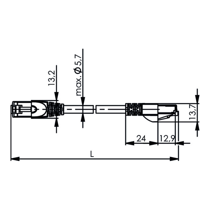 Telegärtner Patchkabel F/UTP 5E gr 10,0m HF 100009080
