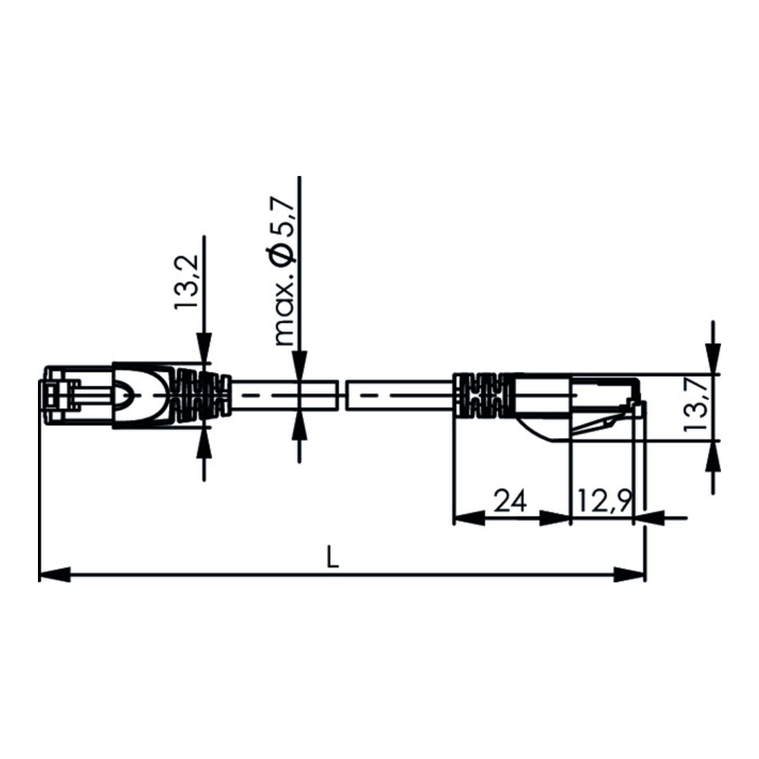 Telegärtner Patchkabel F/UTP 5E gr 10,0m HF 100009080