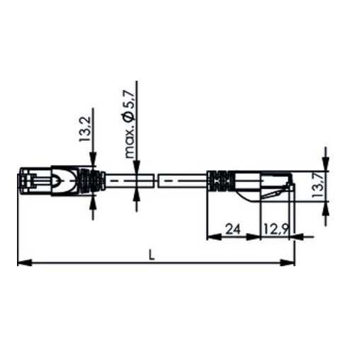 Telegärtner Patchkabel F/UTP 5E gr 10,0m HF 100009080