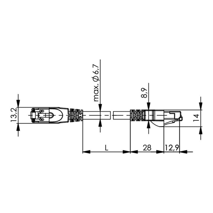 Telegärtner Patchkabel PROFINET Cat.5 1,0m grün PUR STX