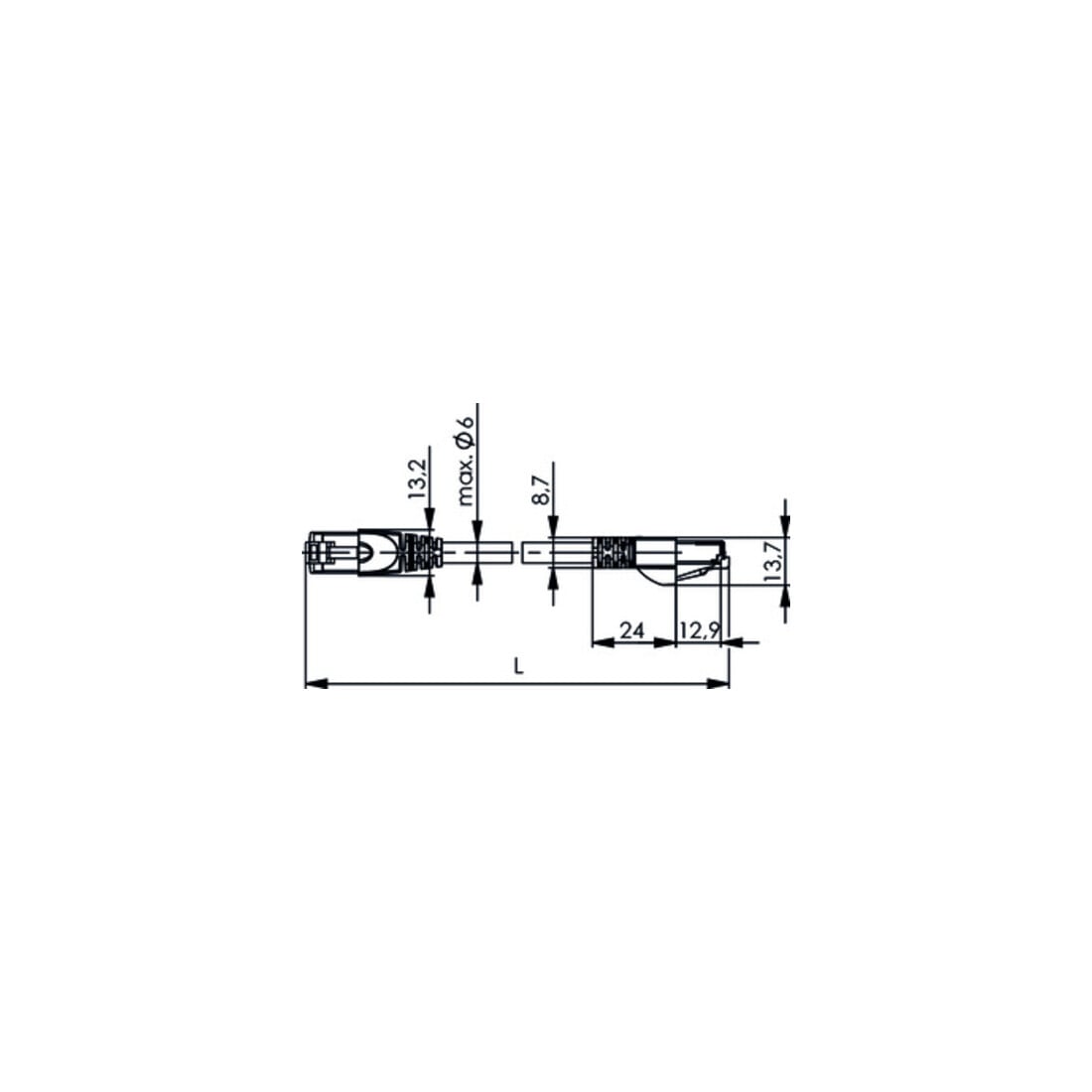 Telegärtner Patchkabel S/FTP 6A ge 1,0m 100007977