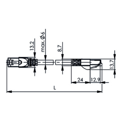 Telegärtner Patchkabel S/FTP 6A gn 2,0m 100008263