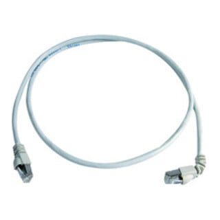 Telegärtner Patchkabel S/FTP 6A grau 0,5m 1x90°