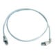 Telegärtner Patchkabel S/FTP 6A grau 0,5m 1x90°