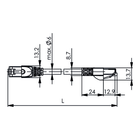 Telegärtner Patchkabel S/FTP 6A ws 1,0m 100007991